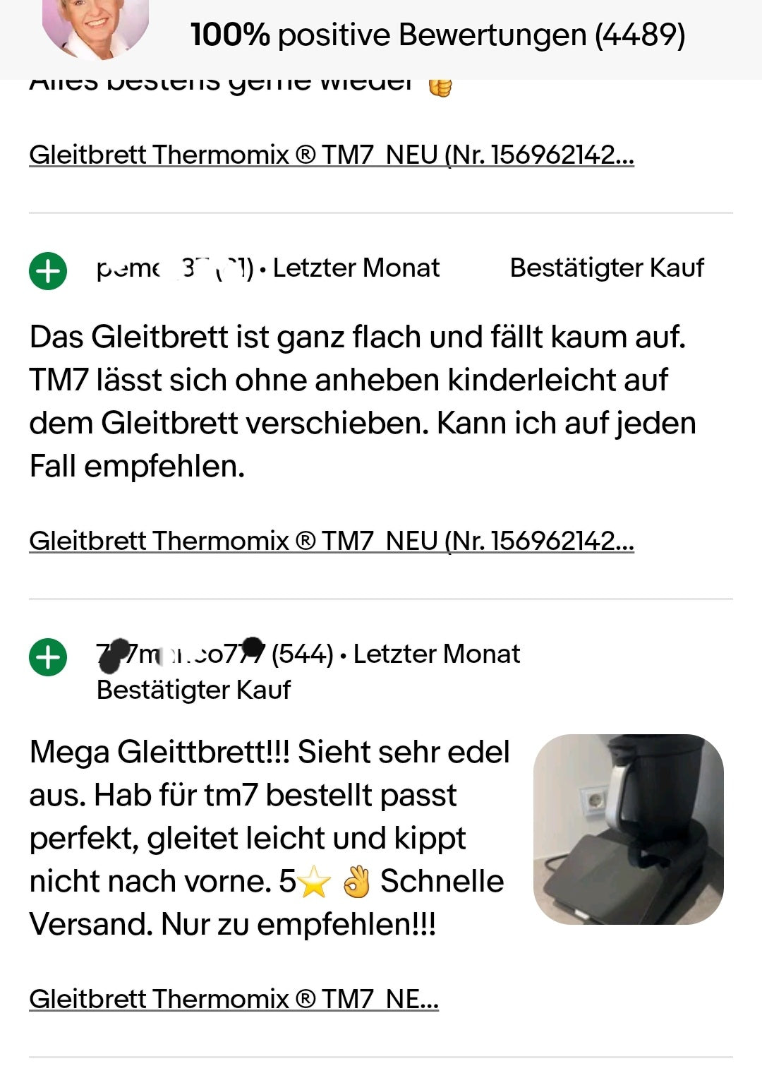 Gleitbrett für Thermomix ®TM7